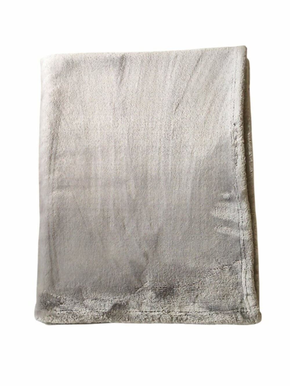 S.L. Home Fashions Solid Gray Plush Security Blanket 32" X 39"